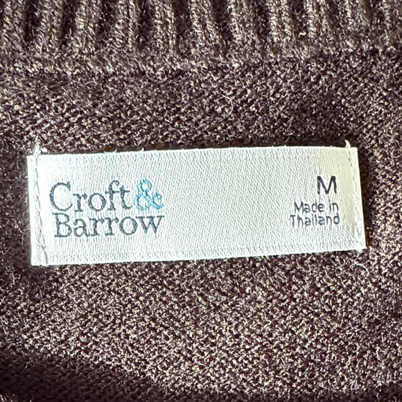 Black Classic Cable Knit Croft & Barrow Women's Sweater Medium - Picture 7 of 9